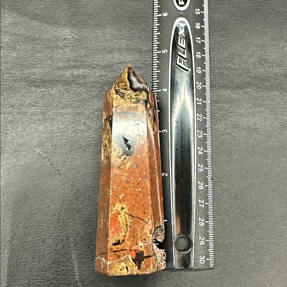 Polished Brown Rainforest Jasper Point - Picture 3 of 5